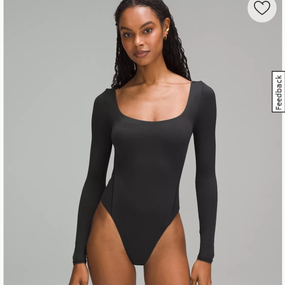 Wundermost Ultra-Soft Nulu Square-Neck Long-Sleeve Bodysuit